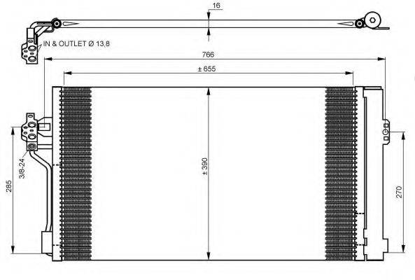 NRF 35776 Конденсатор, кондиционер