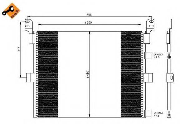 NRF 35788 Конденсатор, кондиционер