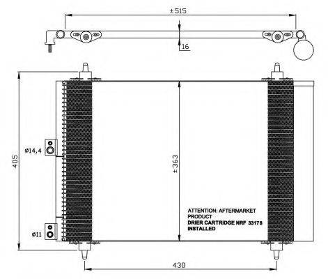 NRF 35843 Конденсатор, кондиционер