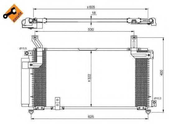 NRF 35847 Конденсатор, кондиционер