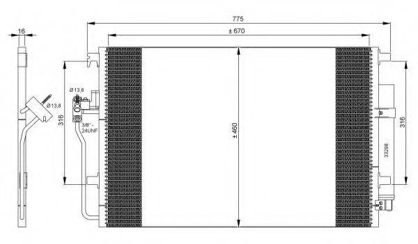 NRF 35849 Конденсатор, кондиционер