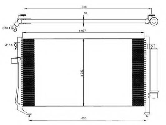 NRF 35869 Конденсатор, кондиционер