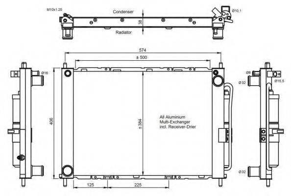 NRF 35886 Конденсатор, кондиционер