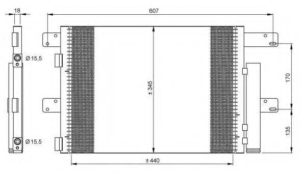 NRF 35896 Конденсатор, кондиционер