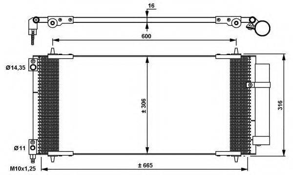 NRF 35905 Конденсатор, кондиционер