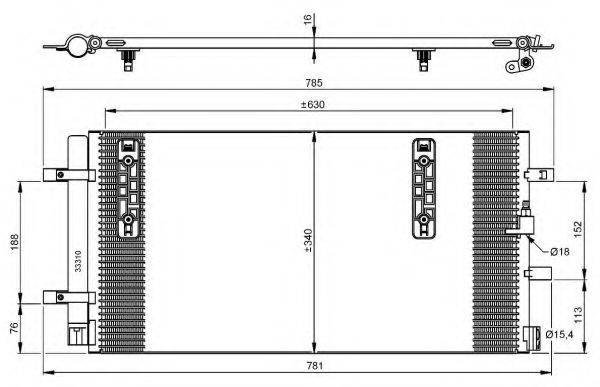 NRF 35916 Конденсатор, кондиционер