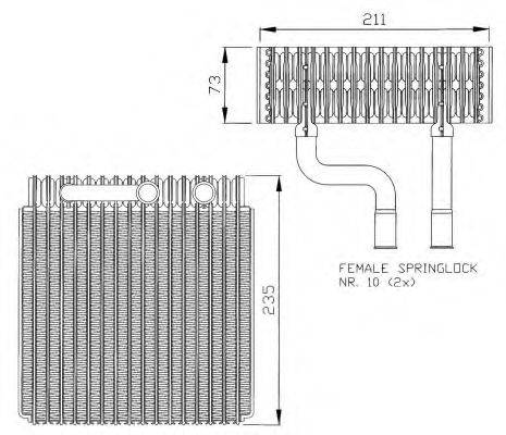 NRF 36073 Испаритель, кондиционер