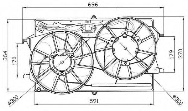 NRF 47035 Вентилятор, охлаждение двигателя