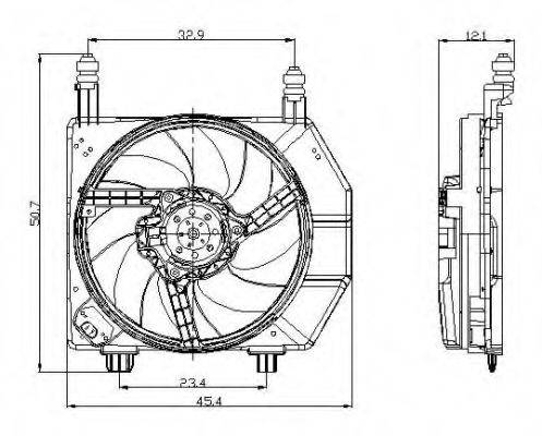 NRF 47077 Вентилятор, охлаждение двигателя