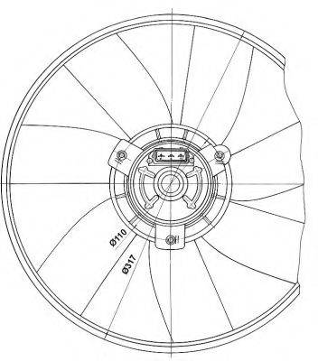 NRF 47660 Вентилятор, охлаждение двигателя