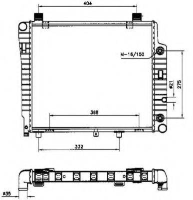 NRF 50534 Радиатор, охлаждение двигателя