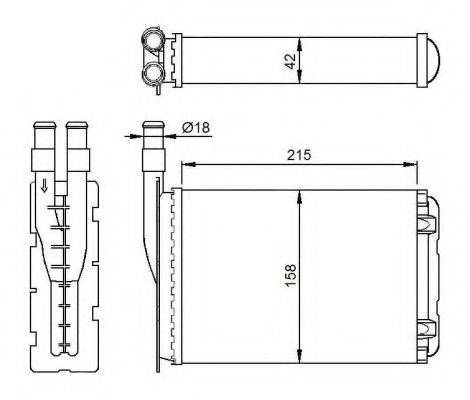 NRF 507339 Теплообменник, отопление салона