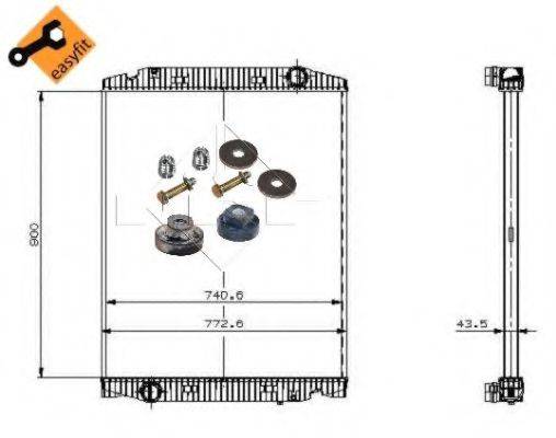 NRF 509568 Радиатор, охлаждение двигателя