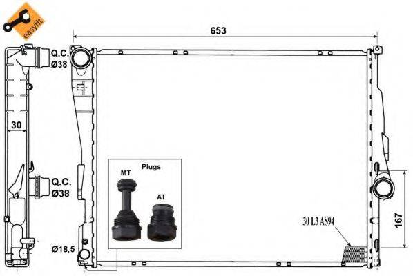 NRF 51580 Радиатор, охлаждение двигателя