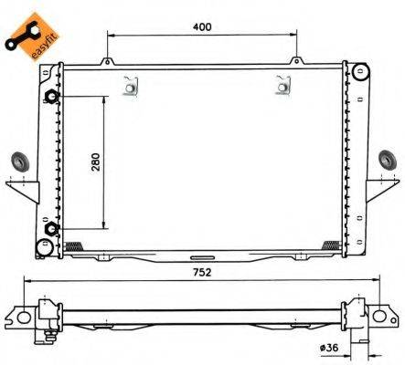 NRF 519509 Радиатор, охлаждение двигателя