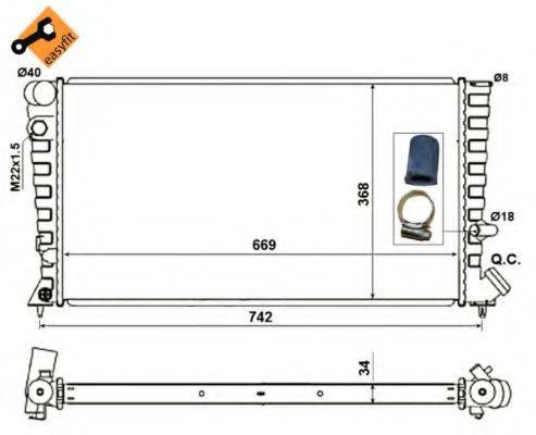 NRF 519510 Радиатор, охлаждение двигателя