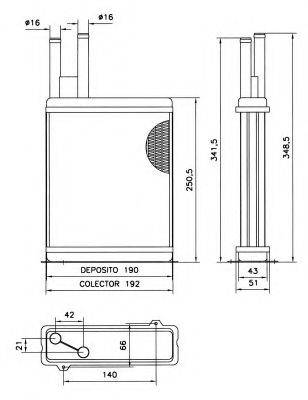 NRF 52066 Теплообменник, отопление салона