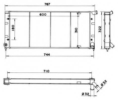 NRF 52146 Радиатор, охлаждение двигателя