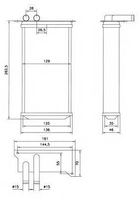 NRF 52226 Теплообменник, отопление салона