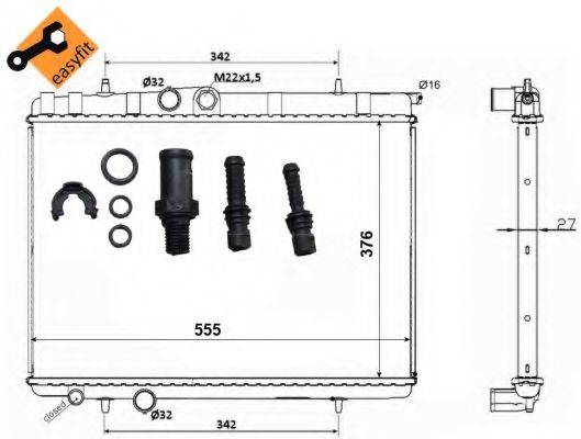 NRF 53120 Радиатор, охлаждение двигателя