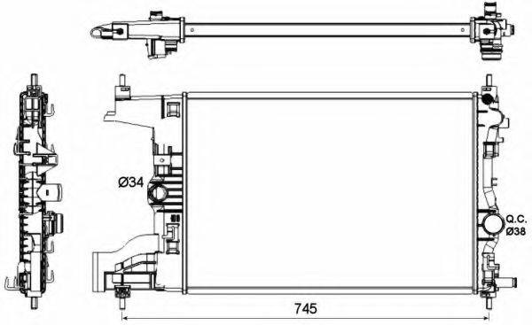 NRF 53142 Радиатор, охлаждение двигателя