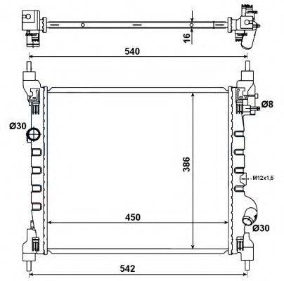 NRF 53195 Радиатор, охлаждение двигателя