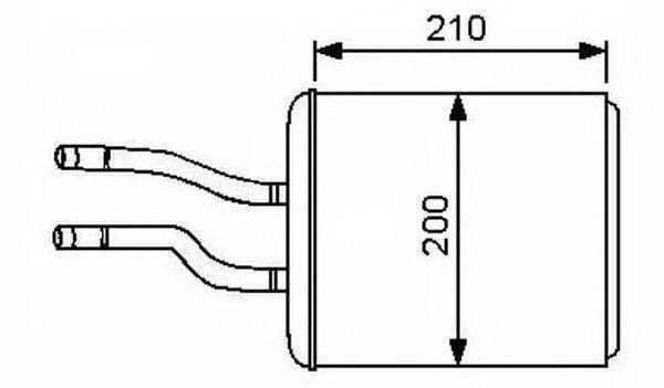 NRF 53244 Теплообменник, отопление салона