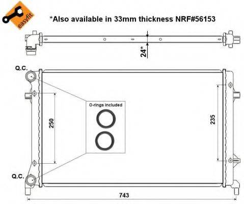 NRF 53405 Радиатор, охлаждение двигателя