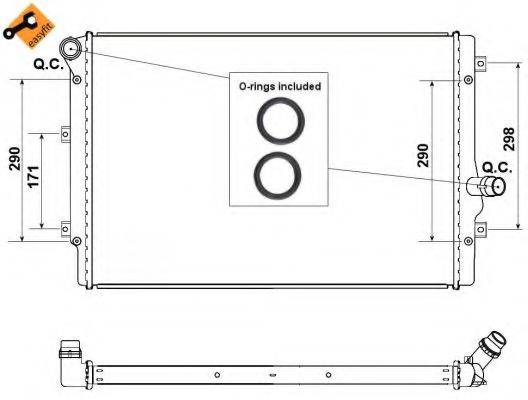 NRF 53425 Радиатор, охлаждение двигателя