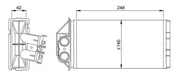 NRF 53561 Теплообменник, отопление салона