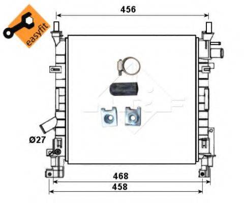 NRF 53651 Радиатор, охлаждение двигателя