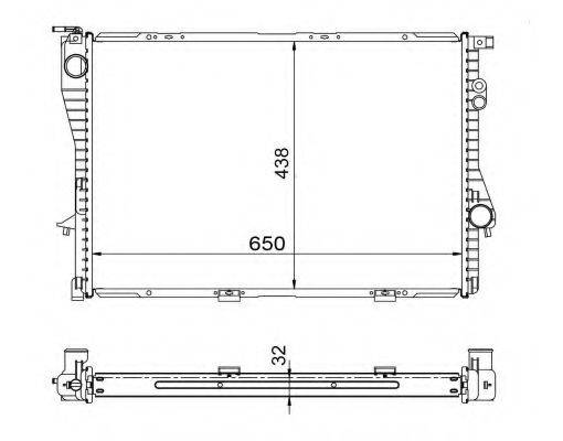 NRF 53722 Радиатор, охлаждение двигателя