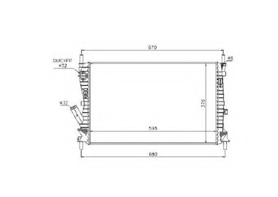NRF 53743 Радиатор, охлаждение двигателя