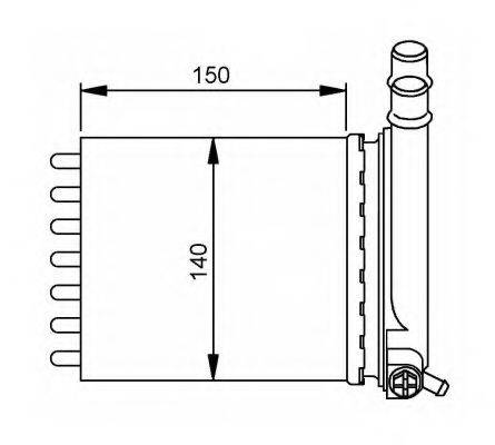 NRF 54212 Теплообменник, отопление салона