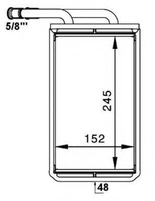 NRF 54234 Теплообменник, отопление салона