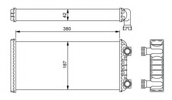 NRF 54244 Теплообменник, отопление салона