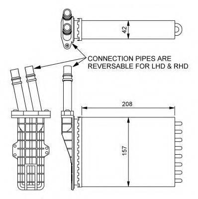 NRF 54245 Теплообменник, отопление салона