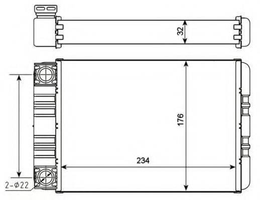 NRF 54274 Теплообменник, отопление салона