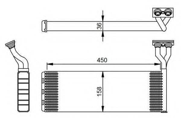 NRF 54285 Теплообменник, отопление салона