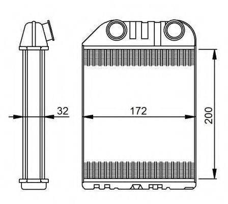 NRF 54287 Теплообменник, отопление салона