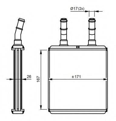 NRF 54291 Теплообменник, отопление салона