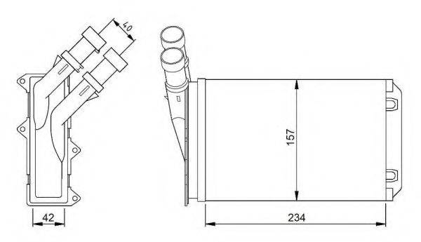 NRF 54308 Теплообменник, отопление салона