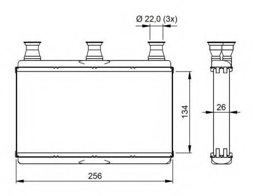 NRF 54311 Теплообменник, отопление салона