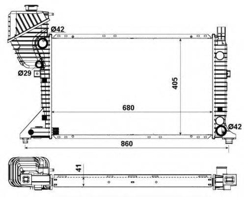 NRF 55348 Радиатор, охлаждение двигателя