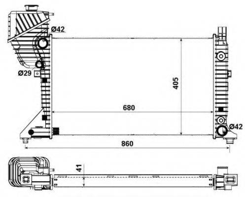 NRF 55349A Радиатор, охлаждение двигателя