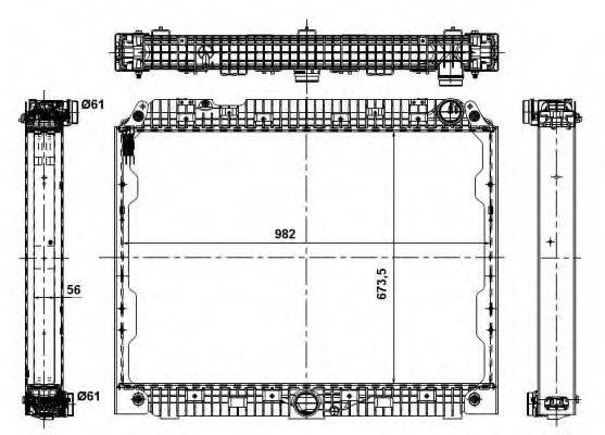 NRF 56071 Радиатор, охлаждение двигателя