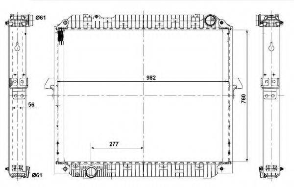 NRF 56073 Радиатор, охлаждение двигателя