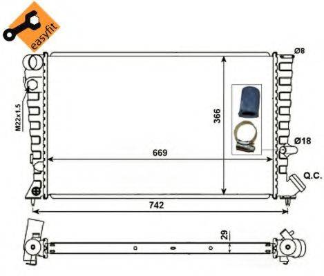 NRF 58101 Радиатор, охлаждение двигателя