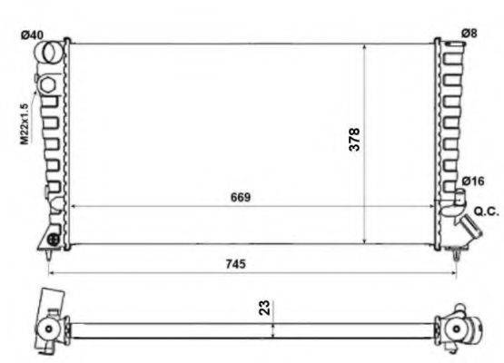 NRF 58189A Радиатор, охлаждение двигателя