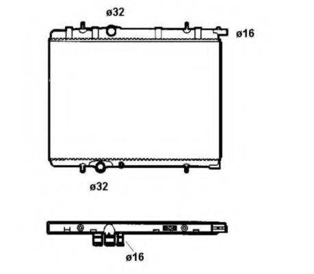 NRF 58309 Радиатор, охлаждение двигателя